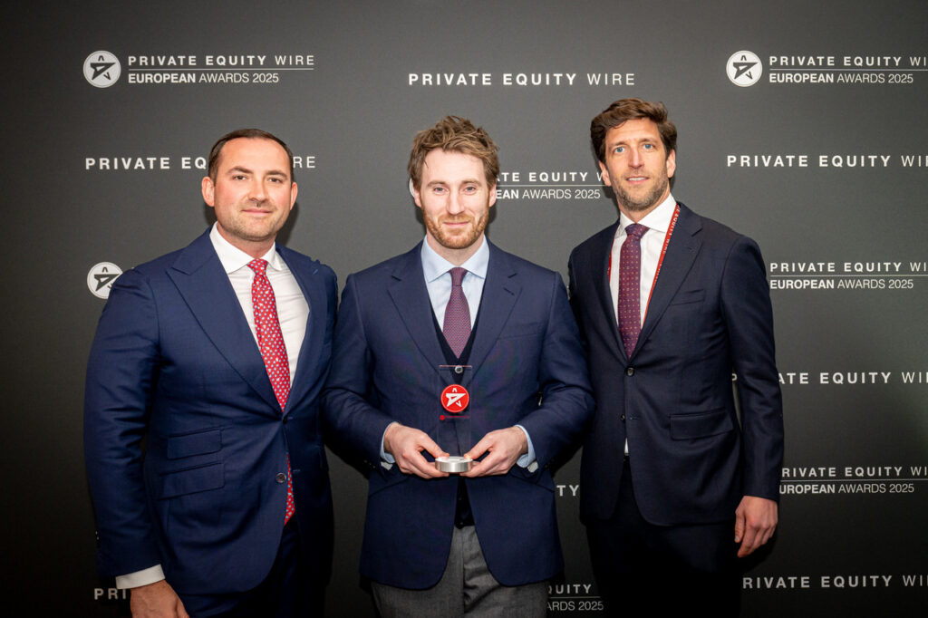 Robert Patterson, Johann Scheid, and Tim Atkinson receiving the award.